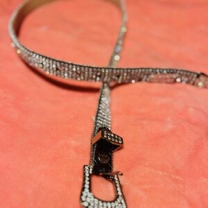 Elegant Silver Rhinestone Belt